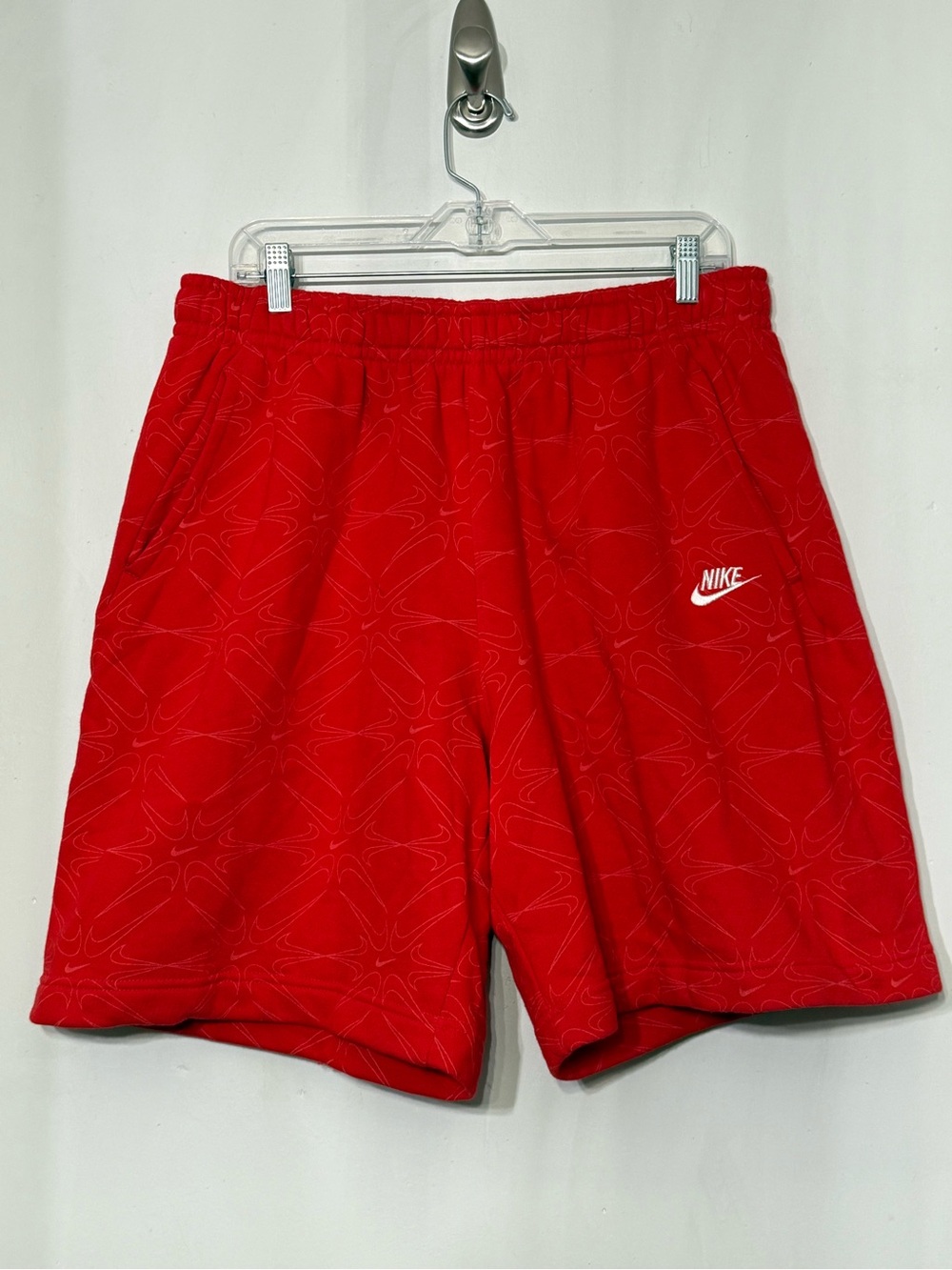 Nike Men's Sportswear Club Fleece BB AOP Sweat Shorts Red Gym Athleisure XL - Picture 2 of 10